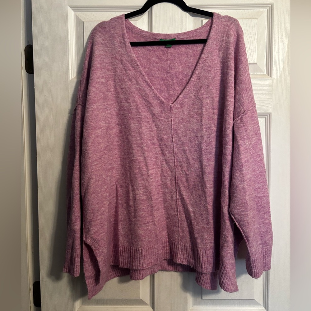 Light Purple V-Neck Sweater - Dip